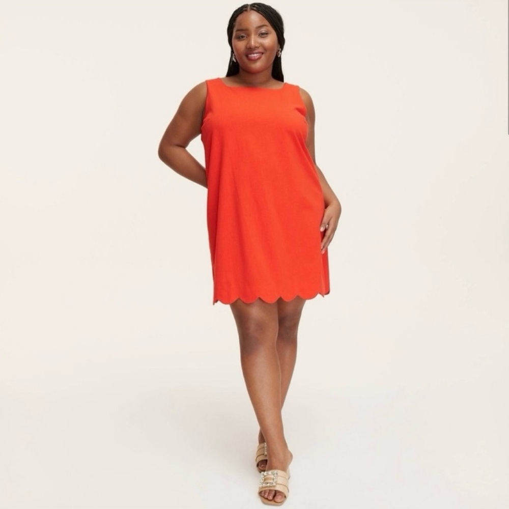 Kate Spade X Target Red Dress Sleeveless Scalloped Hem Mini Dress XL NEW